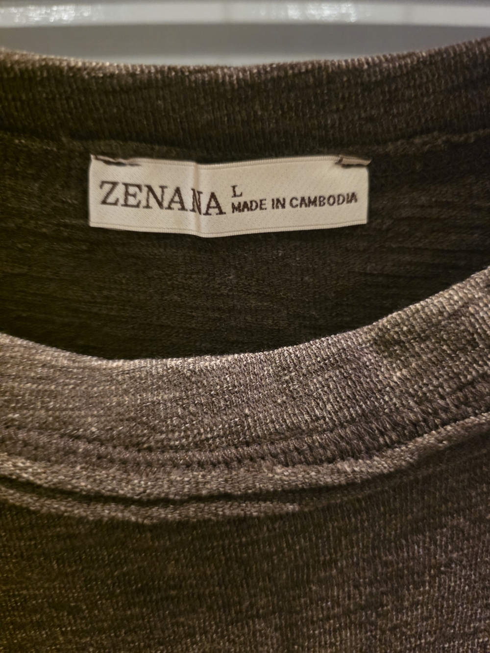 Zenana Outfitters Wide Leg Slub Set in Washed Brown - Picture 4 of 5